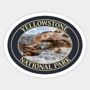 Mammoth Springs at Yellowstone National Park in Wyoming Sticker